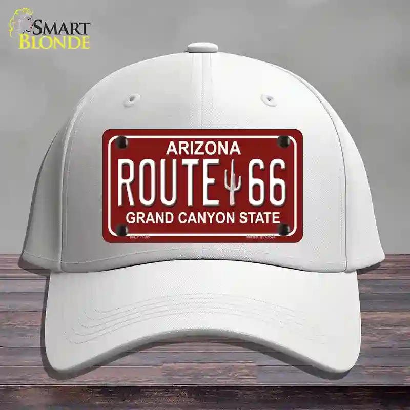 HAT21-MLP-105 Route 66 Arizona Red Novelty License Plate Hat, Cotton - White