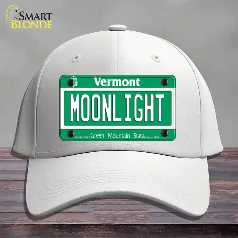 HAT21-MLP-10695 Moonlight Vermont Novelty License Plate Hat, Cotton - White