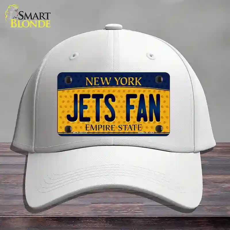 HAT21-MLP-10773 Jets Fan   York Novelty License Plate Hat, Cotton - White