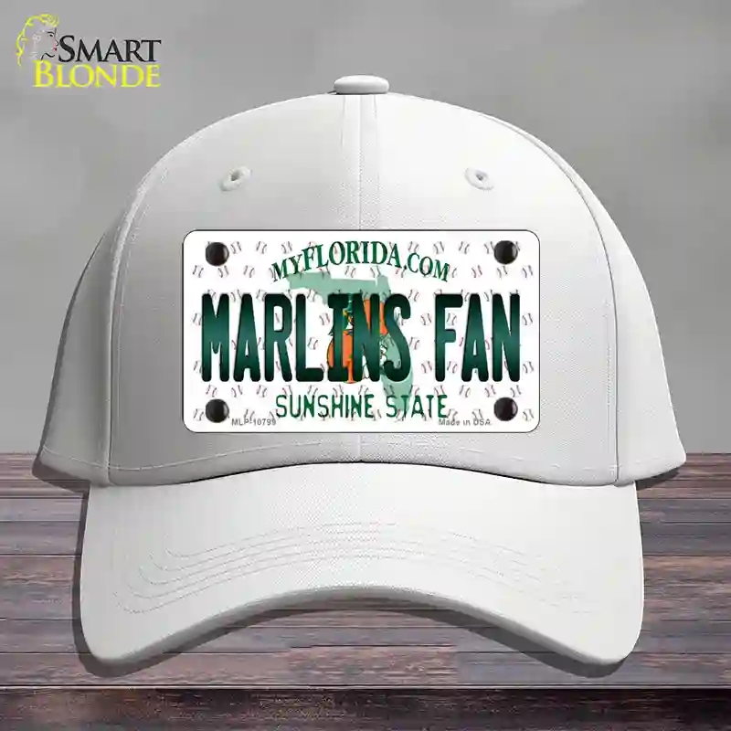 HAT21-MLP-10799 Marlins Fan Florida Novelty License Plate Hat, Cotton - White