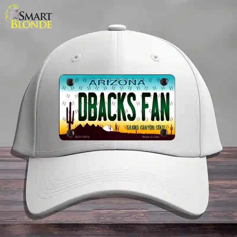 HAT21-MLP-10814 Dbacks Fan Arizona Novelty License Plate Hat, Cotton - White