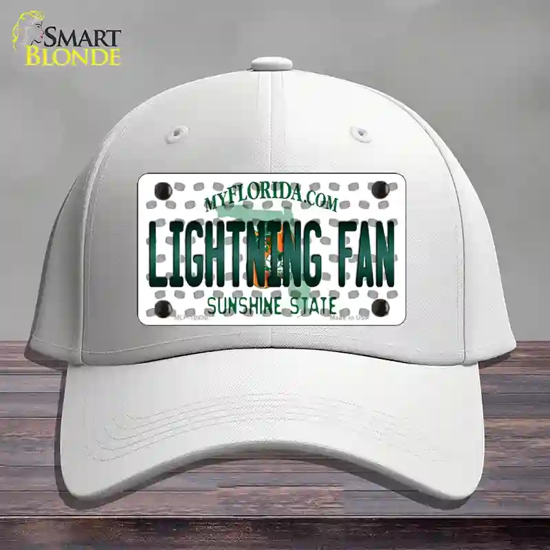 HAT21-MLP-10830 Lightning Fan Florida Novelty License Plate Hat, Cotton - White