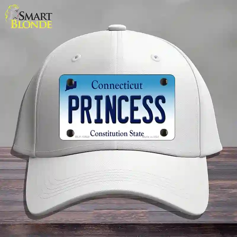 HAT21-MLP-10920 Princess Connecticut Novelty License Plate Hat, Cotton - White
