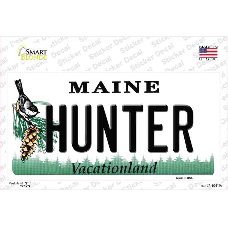 LP-10419s-M Hunter Maine Novelty Sticker Decal, Medium