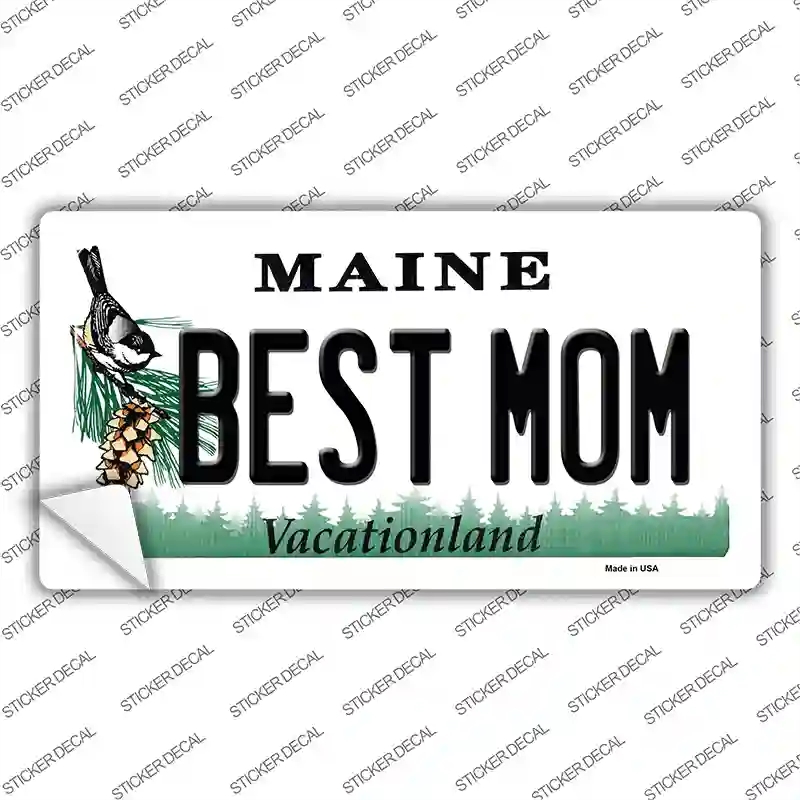 LP-10422s-L Best Mom Maine Novelty Sticker Decal, Large