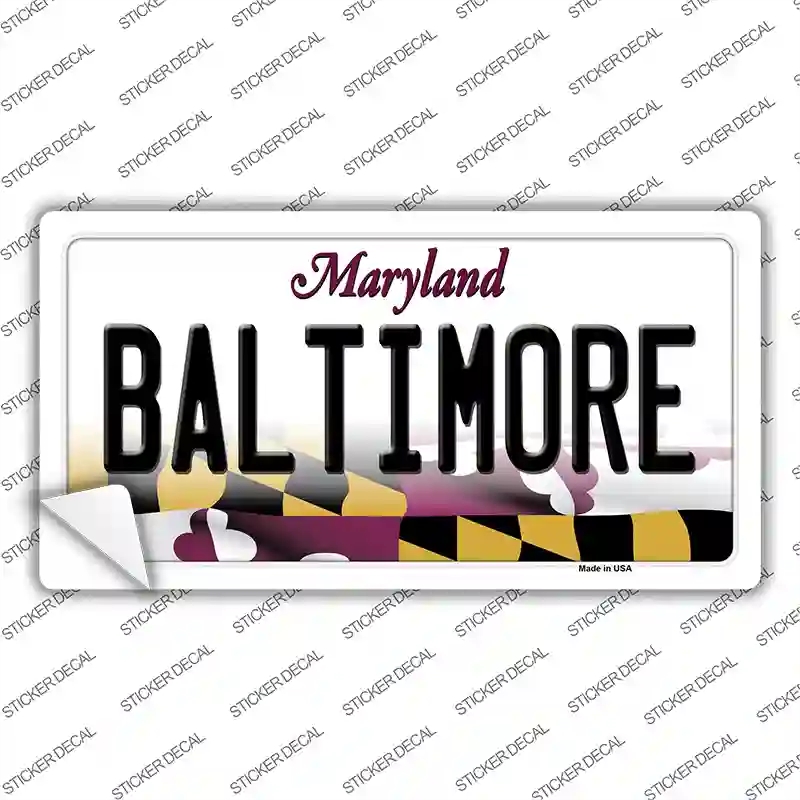 LP-10465s-XL Baltimore Maryland Novelty Sticker Decal, Extra Large