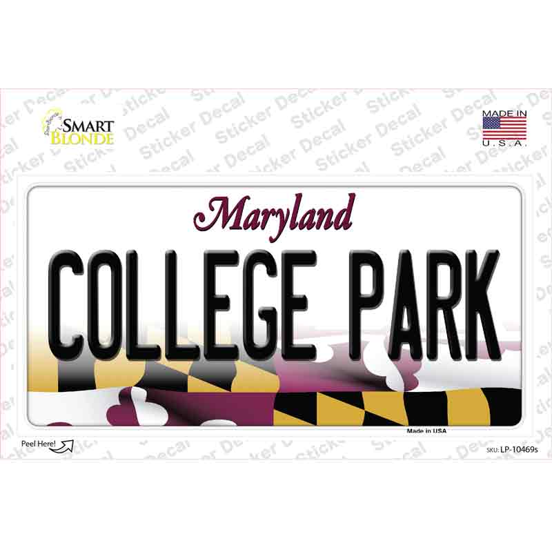 LP-10469s-M College Park Maryland Novelty Sticker Decal, Medium