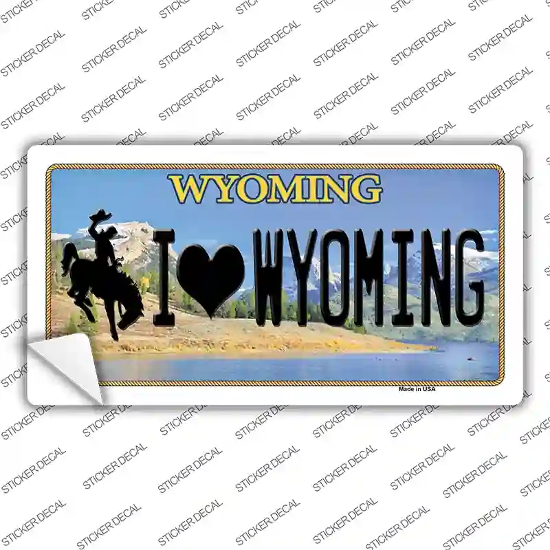 LP-10513s-S I Love Wyoming Novelty Sticker Decal, Small