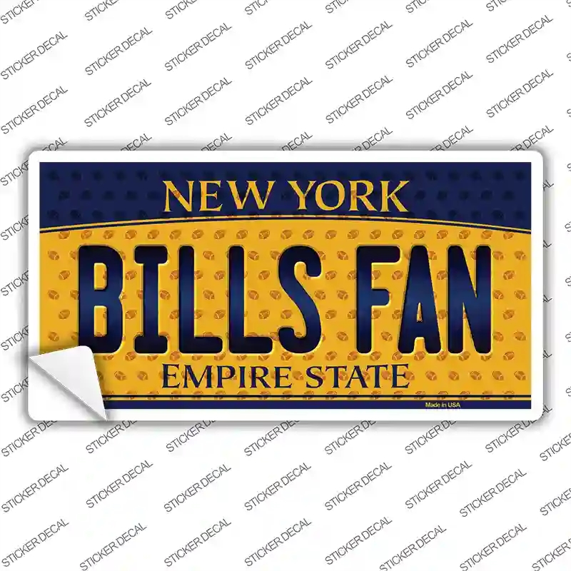 LP-10771s-S Bills Fan   York Novelty Sticker Decal, Small