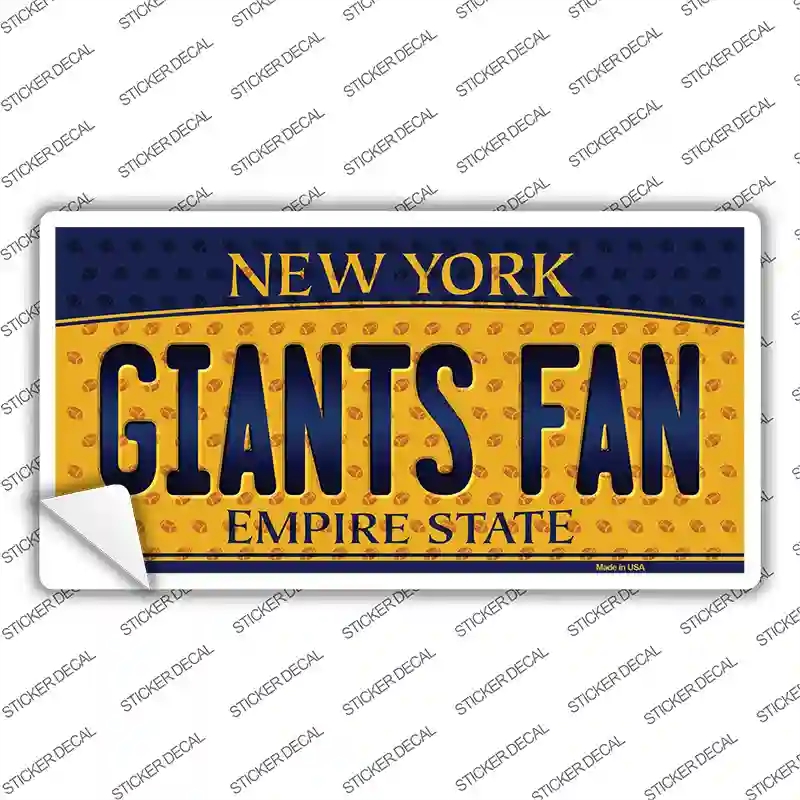 LP-10772s-S Giants Fan   York Novelty Sticker Decal, Small