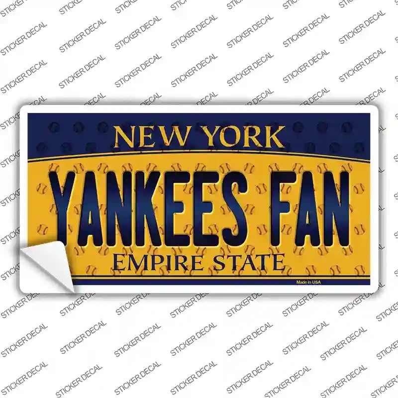 LP-10803s-XL Yankees Fan   York Novelty Sticker Decal, Extra Large