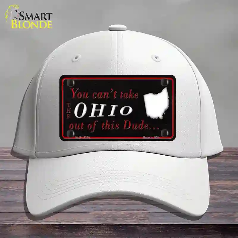 HAT21-MLP-11289 Ohio Dude Novelty License Plate Hat, Cotton - White