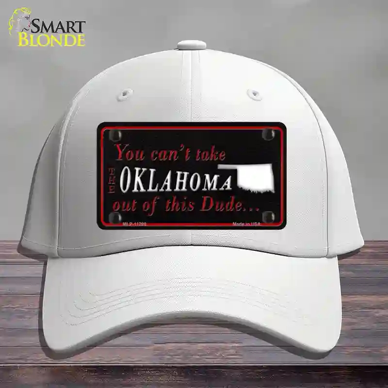 HAT21-MLP-11290 Oklahoma Dude Novelty License Plate Hat, Cotton - White