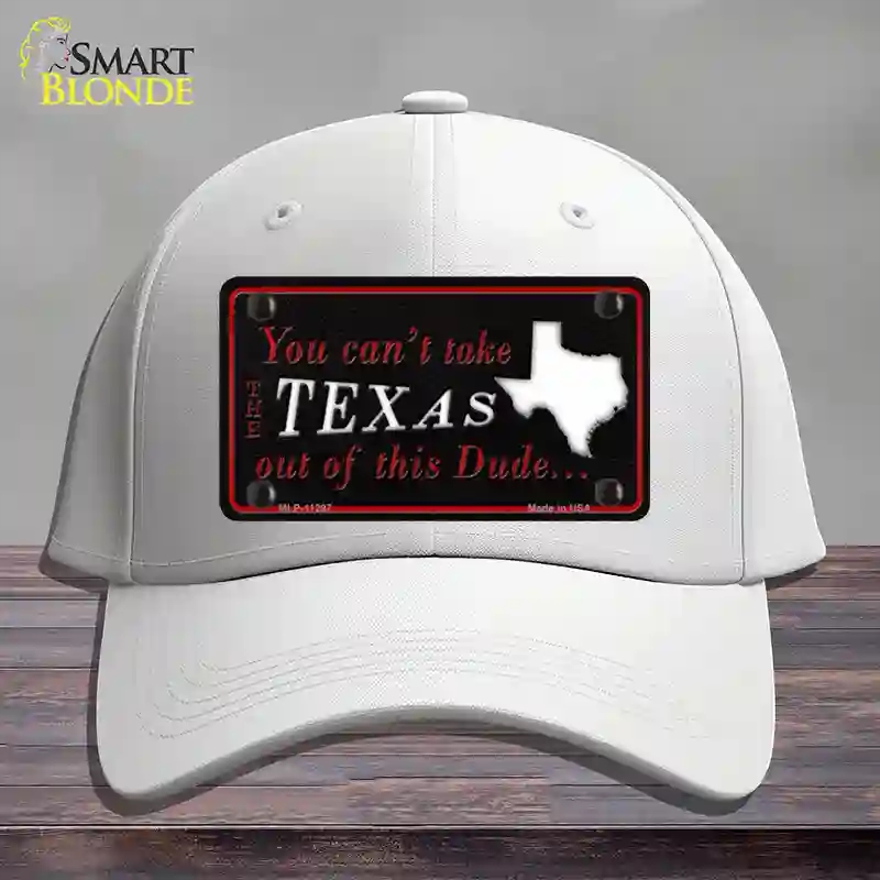 HAT21-MLP-11297 Texas Dude Novelty License Plate Hat, Cotton - White
