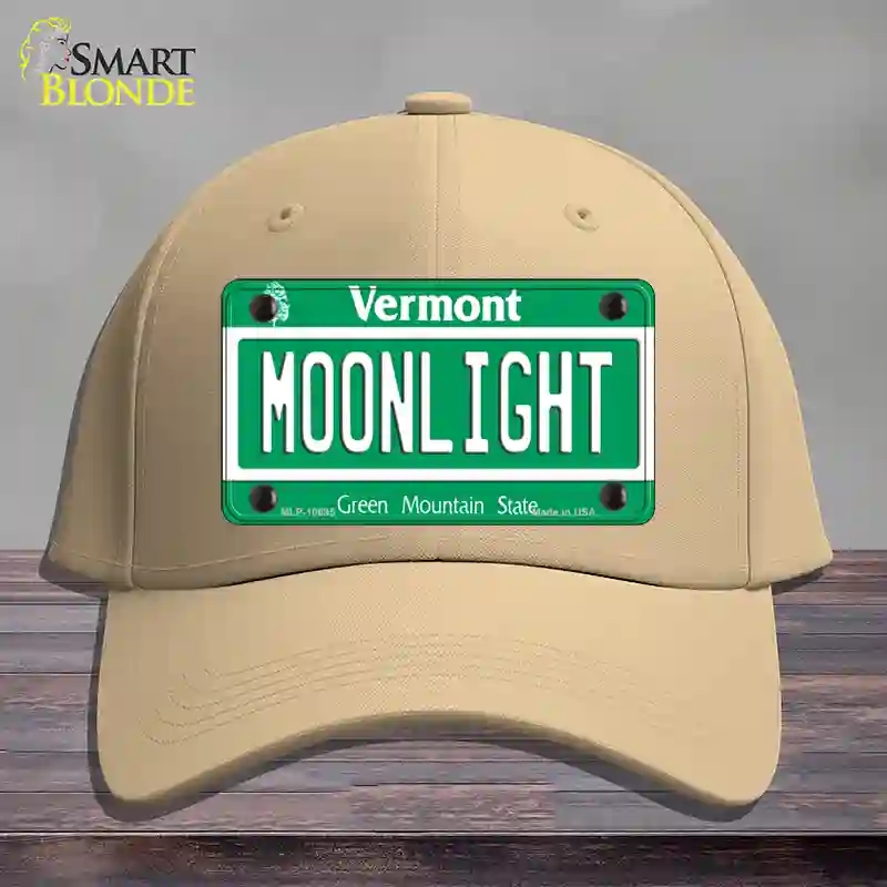 HAT22-MLP-10695 Moonlight Vermont Novelty License Plate Hat, Cotton - Khaki