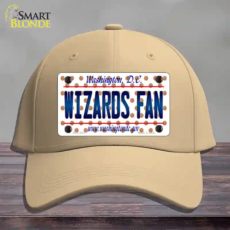 HAT22-MLP-10877 Wizards Fan Washington DC Novelty License Plate Hat, Cotton - Khaki