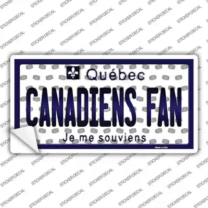 LP-10823s-S Canadiens Fan Quebec Novelty Sticker Decal, Small