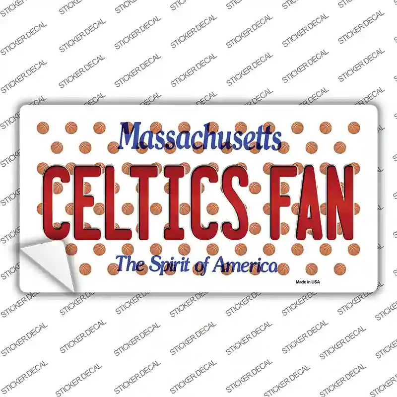 LP-10849s-L Celtics Fan Massachusetts Novelty Sticker Decal, Large