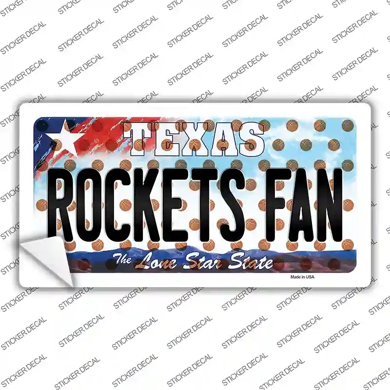 LP-10857s-S Rockets Fan Texas Novelty Sticker Decal, Small