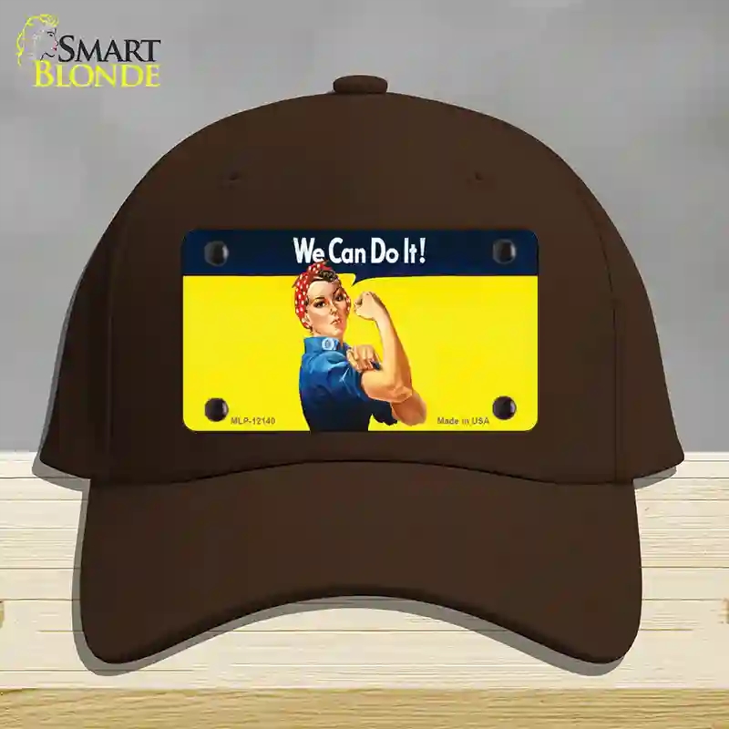 HAT24-MLP-12140 We Can Do It Novelty License Plate Hat, Cotton - Dark Brown