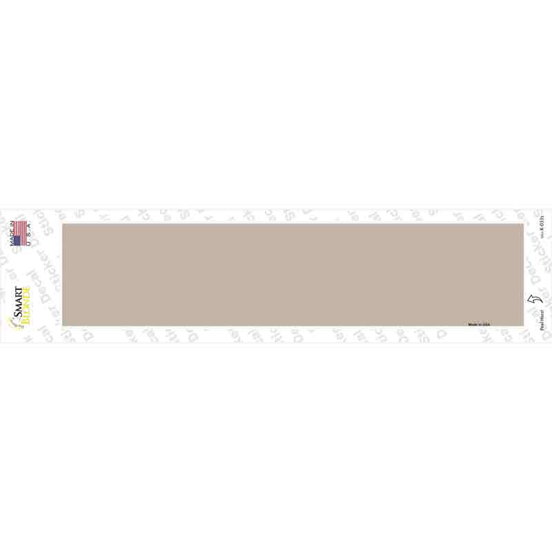 K-033s-M Tan Solid Blank Novelty Narrow Sticker Decal, Medium