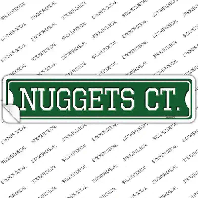 K-1012s-L Nuggets Ct Novelty Narrow Sticker Decal, Large