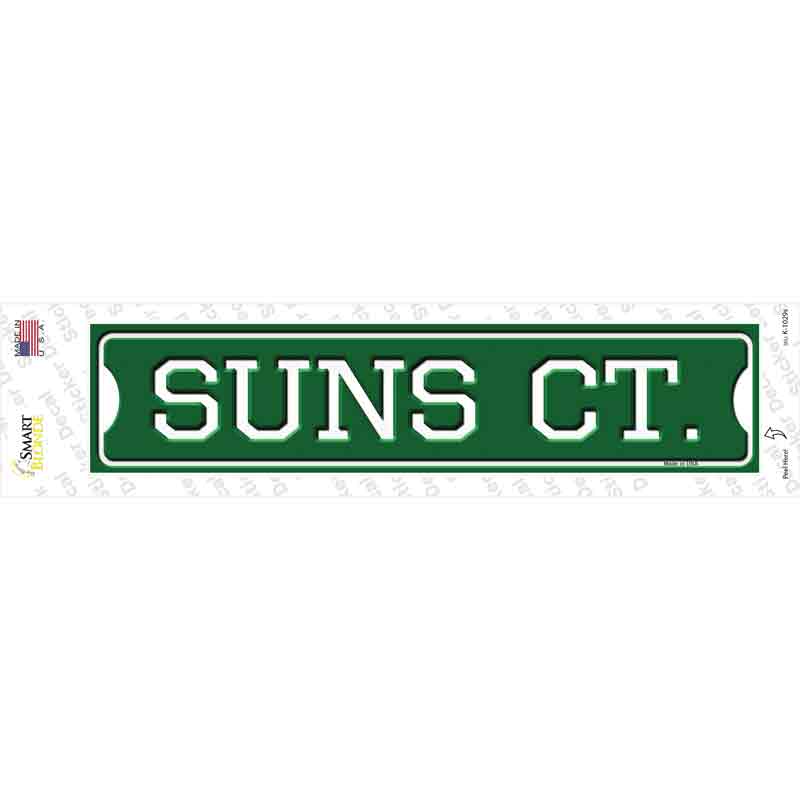 K-1029s-M Suns Ct Novelty Narrow Sticker Decal, Medium