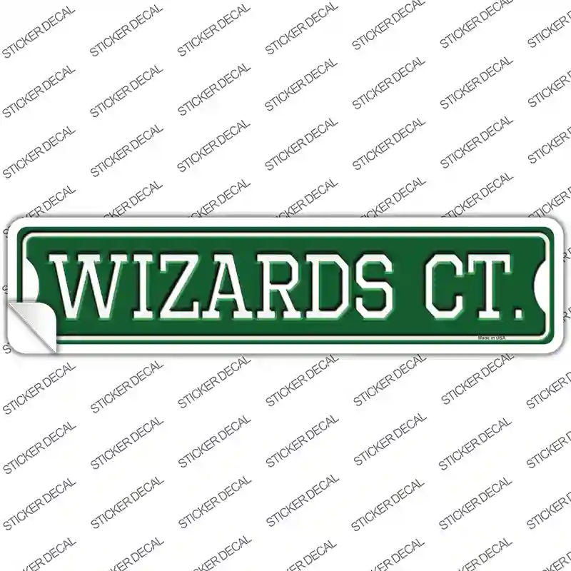 K-1035s-L Wizards Ct Novelty Narrow Sticker Decal, Large