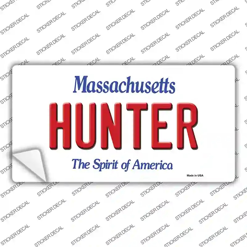 LP-11013s-XL Hunter Massachusetts Novelty Sticker Decal, Extra Large