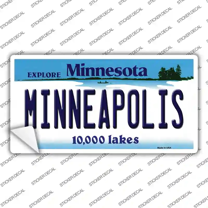 LP-11037s-XL Minneapolis Minnesota State Novelty Sticker Decal, Extra Large
