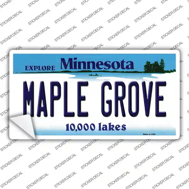 LP-11042s-XL Maple Grove Minnesota State Novelty Sticker Decal, Extra Large
