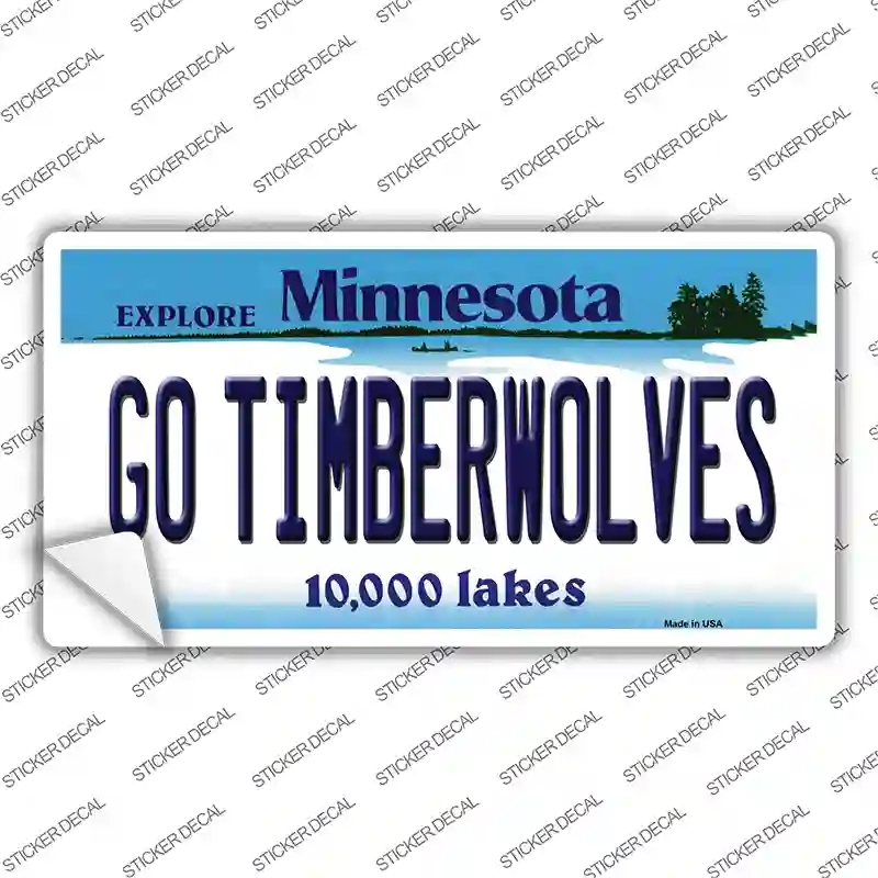 LP-11055s-L Go Timberwolves Minnesota State Novelty Sticker Decal, Large