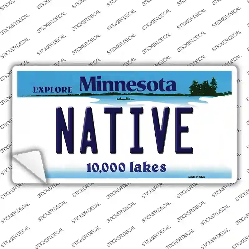 LP-11073s-S Native Minnesota State Novelty Sticker Decal, Small