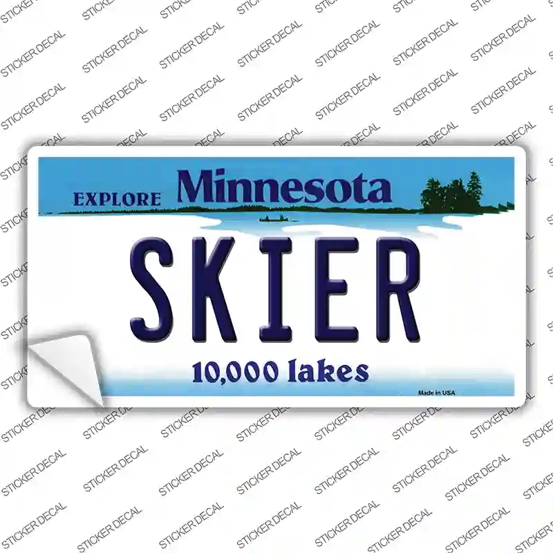 LP-11082s-S Skier Minnesota State Novelty Sticker Decal, Small
