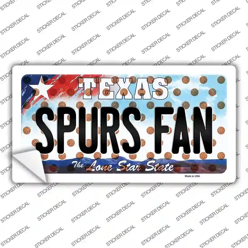 LP-10874s-S Spurs Fan Texas Novelty Sticker Decal, Small