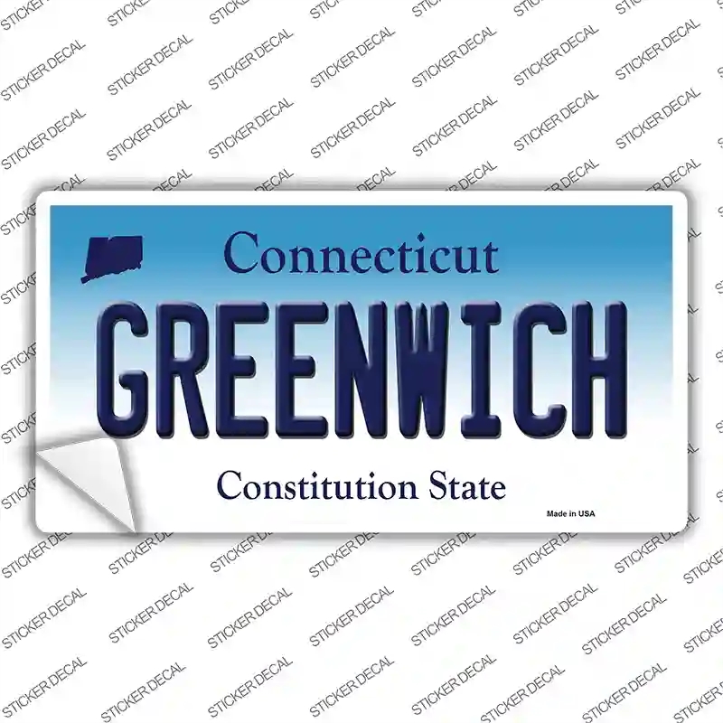 LP-10895s-S Greenwich Connecticut Novelty Sticker Decal, Small