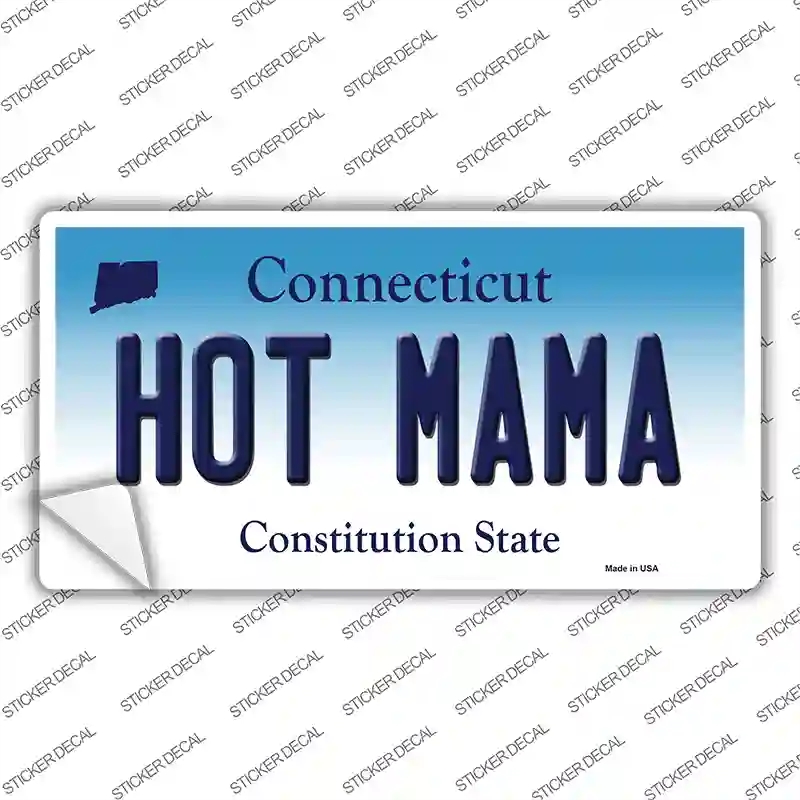 LP-10910s-XL Hot Mama Connecticut Novelty Sticker Decal, Extra Large