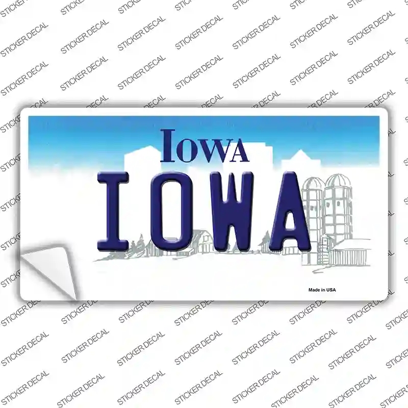 LP-10934s-XL Iowa Novelty Sticker Decal, Extra Large