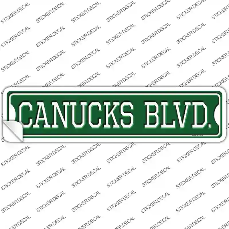 K-1065s-XL Canucks Blvd Novelty Narrow Sticker Decal, Extra Large