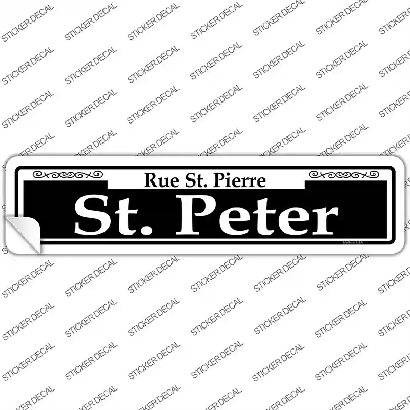 K-1129s-S St. Peter Novelty Narrow Sticker Decal, Small