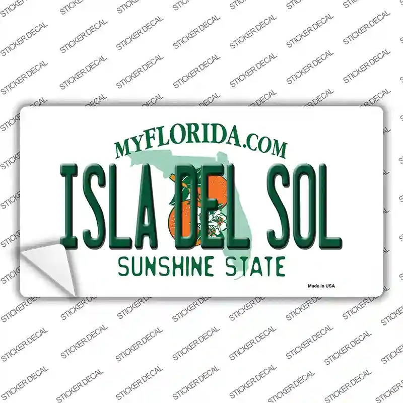 LP-11769s-XL Isla Del Sol Florida Novelty Sticker Decal, Extra Large