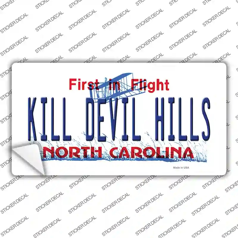 LP-11818s-XL Kill Devil Hills North Carolina Novelty Sticker Decal, Extra Large