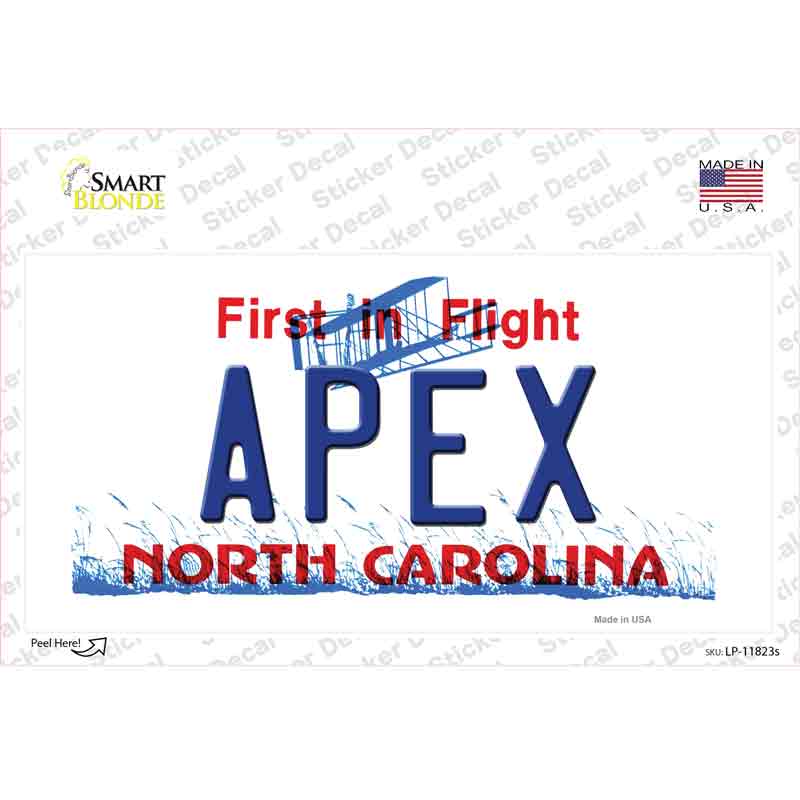 LP-11823s-M Apex North Carolina Novelty Sticker Decal, Medium