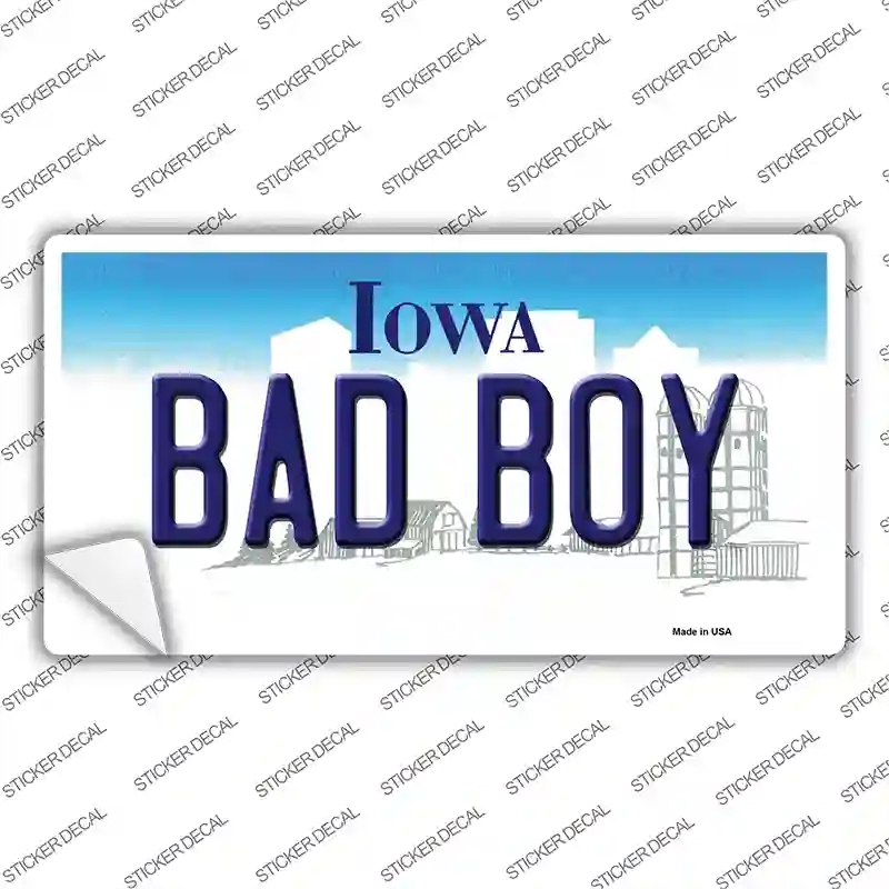 LP-10967s-S Bad Boy Iowa Novelty Sticker Decal, Small