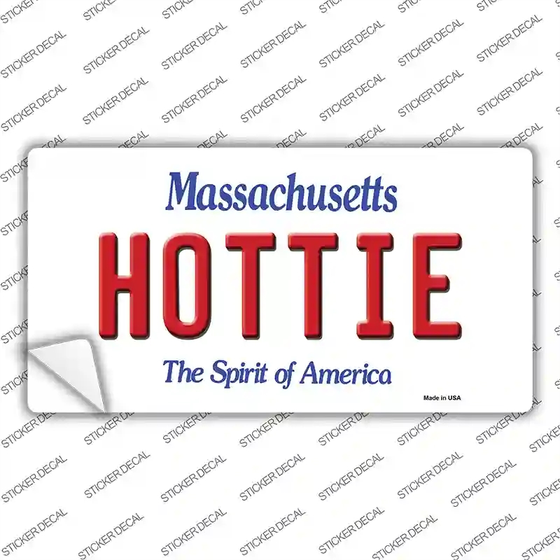 LP-10996s-XL Hottie Massachusetts Novelty Sticker Decal, Extra Large