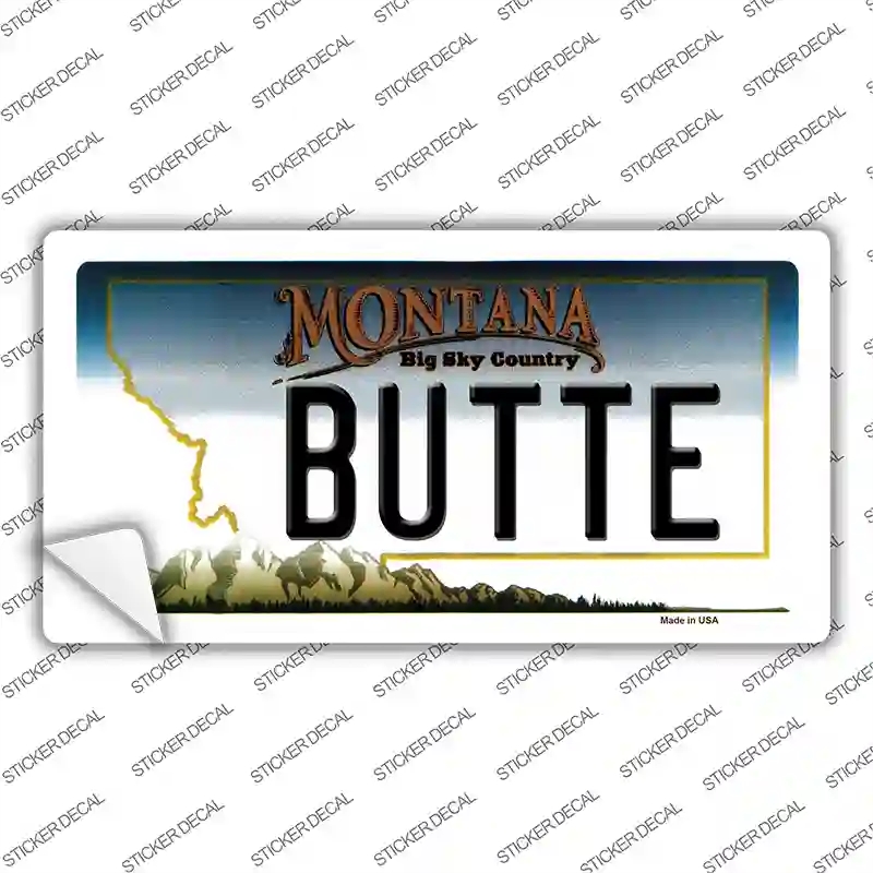 LP-11096s-S Butte Montana State Novelty Sticker Decal, Small