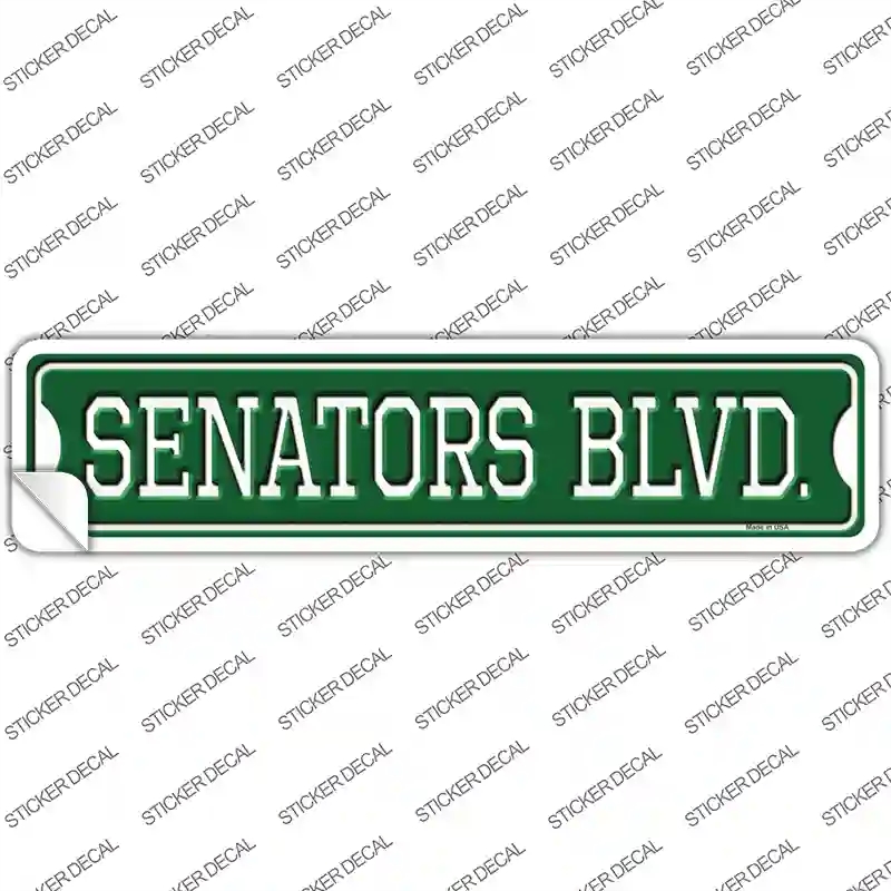 K-1044s-XL Senators Blvd Novelty Narrow Sticker Decal, Extra Large