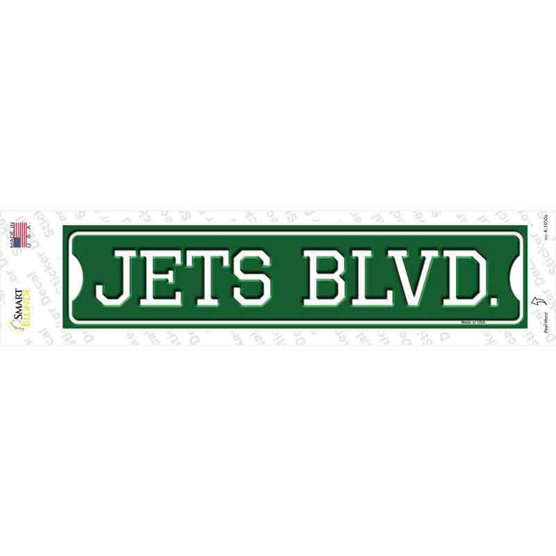 K-1050s-M Jets Blvd Novelty Narrow Sticker Decal, Medium