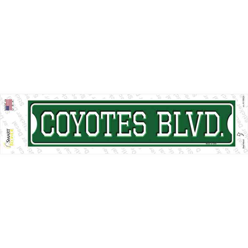 K-1062s-M Coyotes Blvd Novelty Narrow Sticker Decal, Medium