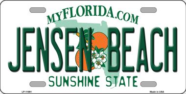 LP-11691 6 x 12 in. Jensen Beach Florida Novelty License Plate